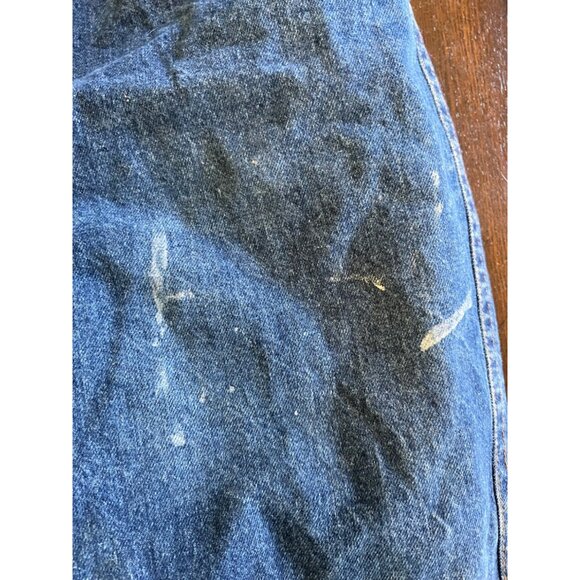 Vintage Chic Medium Wash High Waist Mom Jeans Made in USA Distressed Paint 22 - Picture 5 of 13